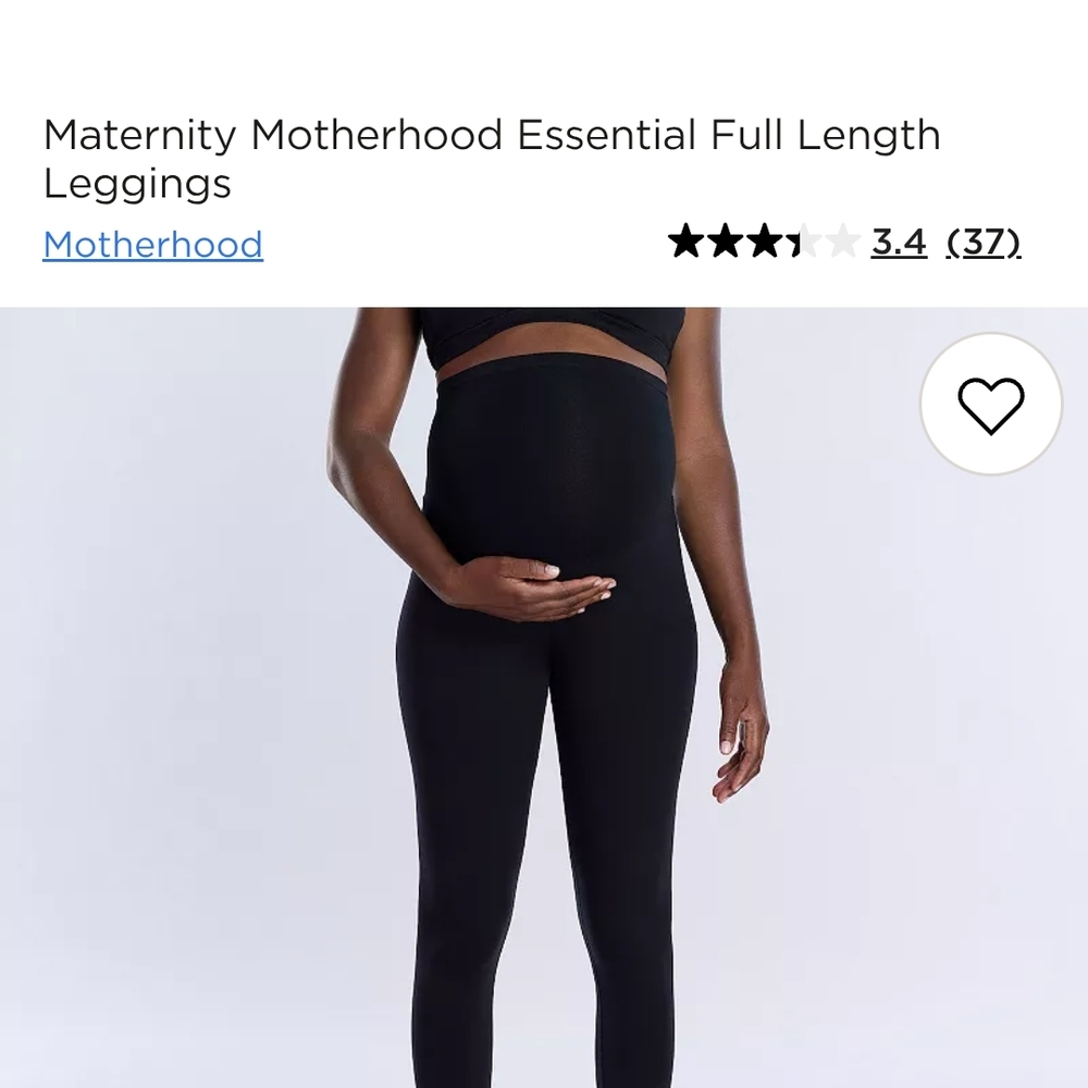 Motherhood Essential Black Maternity Leggings